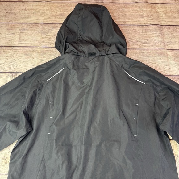 Elevate Men's Lightweight Windbreaker Jacket, XL,‎ Black Hooded Embroidered - Picture 10 of 10